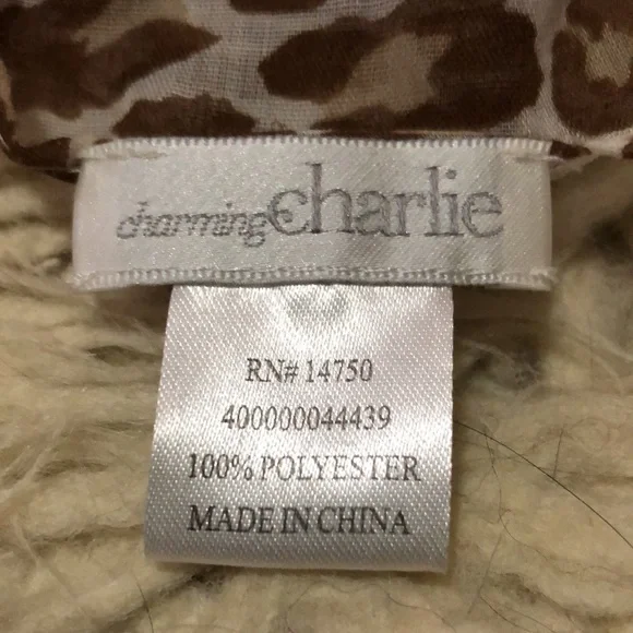 Animal Print Lightweight Scarf-EUC-75x26 - Picture 6 of 12